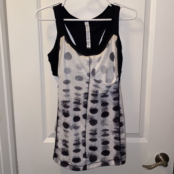 Lululemon Run: For Your Money Tank Tank with Sports Bra - Seaside Polka Dot - Picture 5 of 10